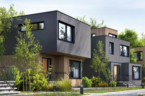 Plattenbau war vorgestern: Moderne Gebäude aus Holzmodulen sehen nicht nur gut aus, sondern sind obendrein besonders nachhaltig. Foto: Adobe Stock